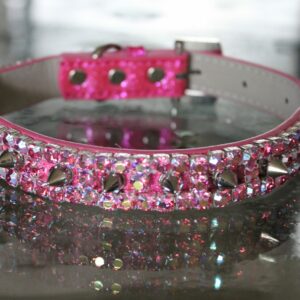 Heavy Metal Spiked Collar - Pink Inspired
